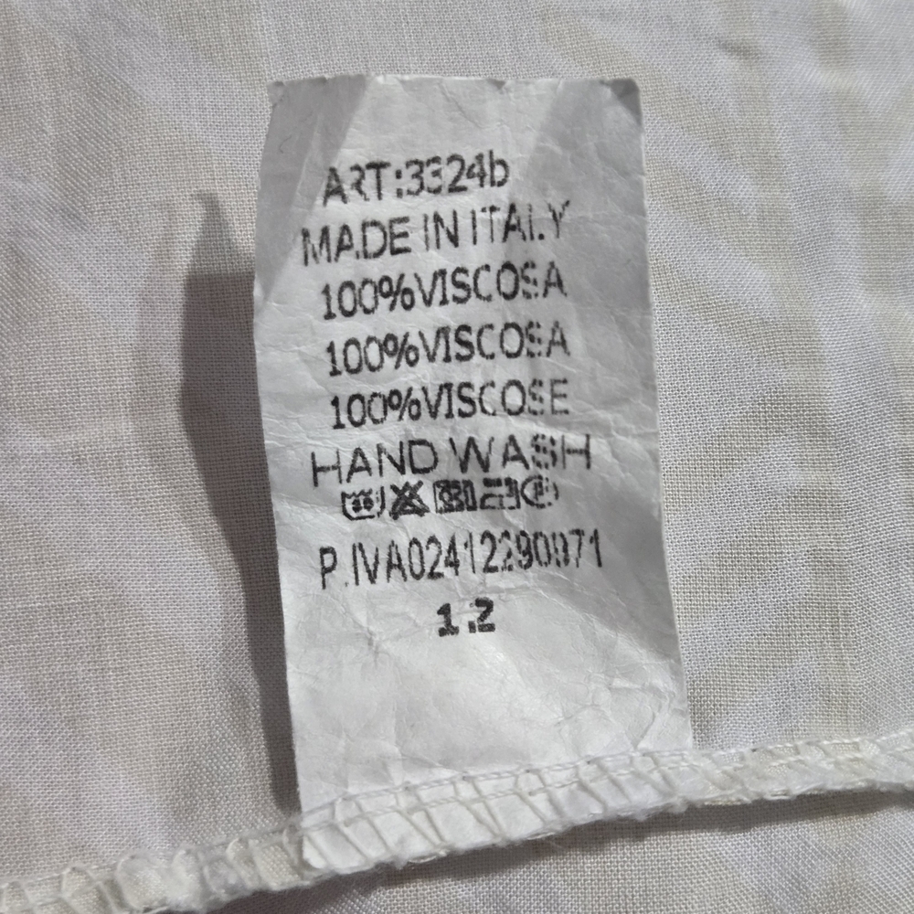 Made In Italy White Sleeveless Tiered Maxi Dress With Gold Embroidery Detail 12 - Picture 8 of 8